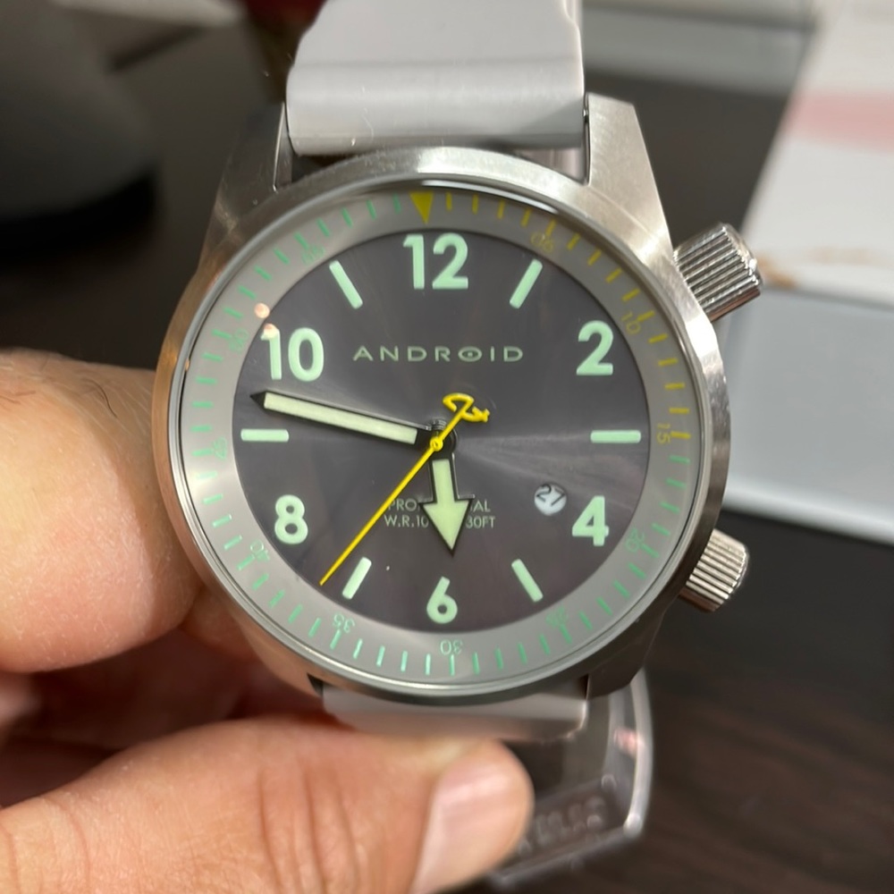 ANDROID Men’s Watch Japanese Quartz Movement Designed On USA Rubber Grey Band